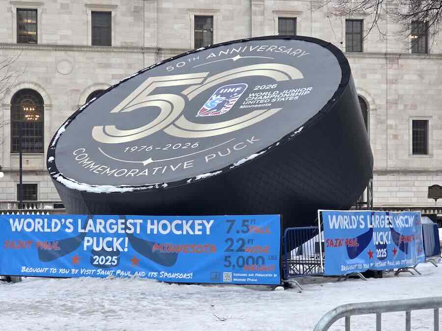 Worlds largest hockey puck