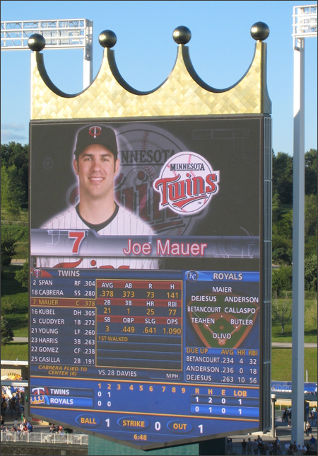 Joe Mauer on the Jumbo